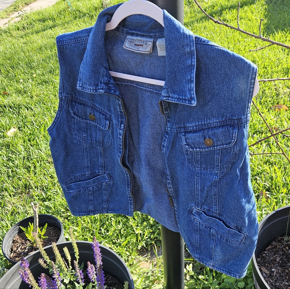 90's Denim Sleeveless Vest
